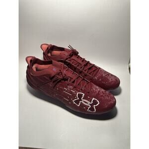Under Armour Blur Smoke 2.0 MC Suede Mens Size 14 Football Cleats Maroon NEW